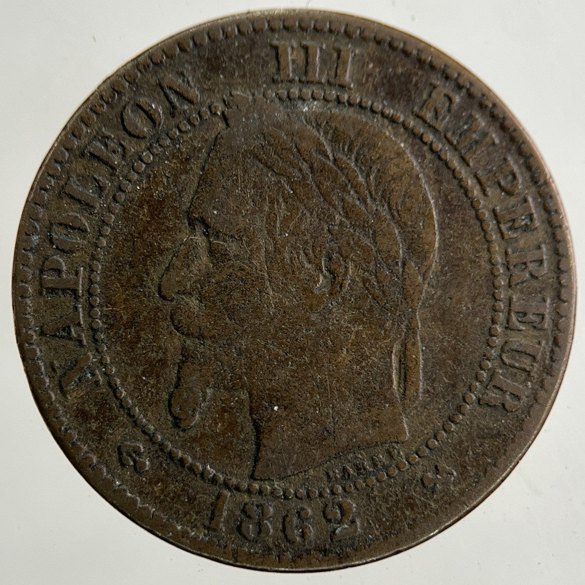 1862 France Deux 2 Centimes Coin | Fine Collectable Grade