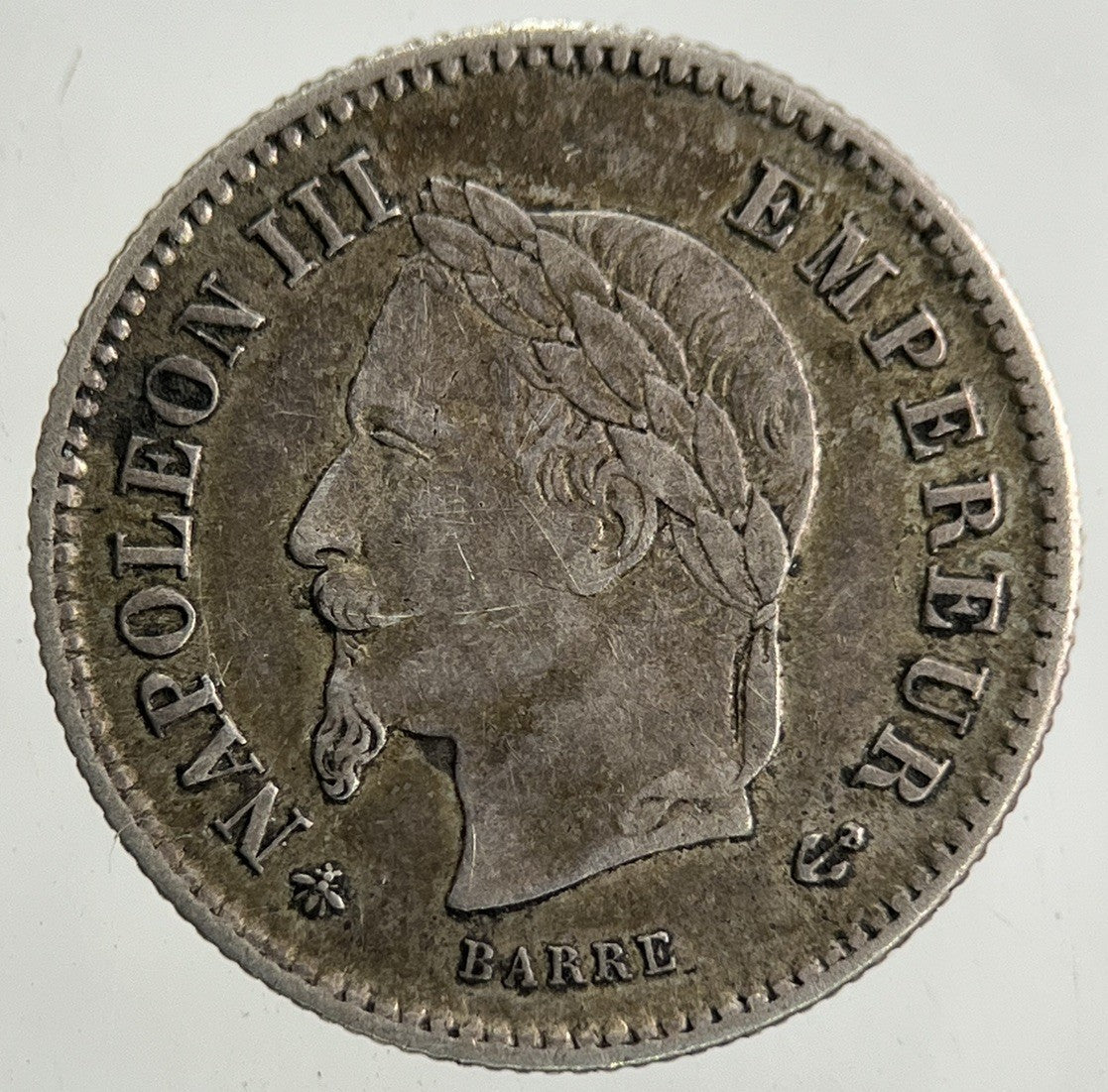 1867 France 20 Centimes Silver Coin | Very High Grade