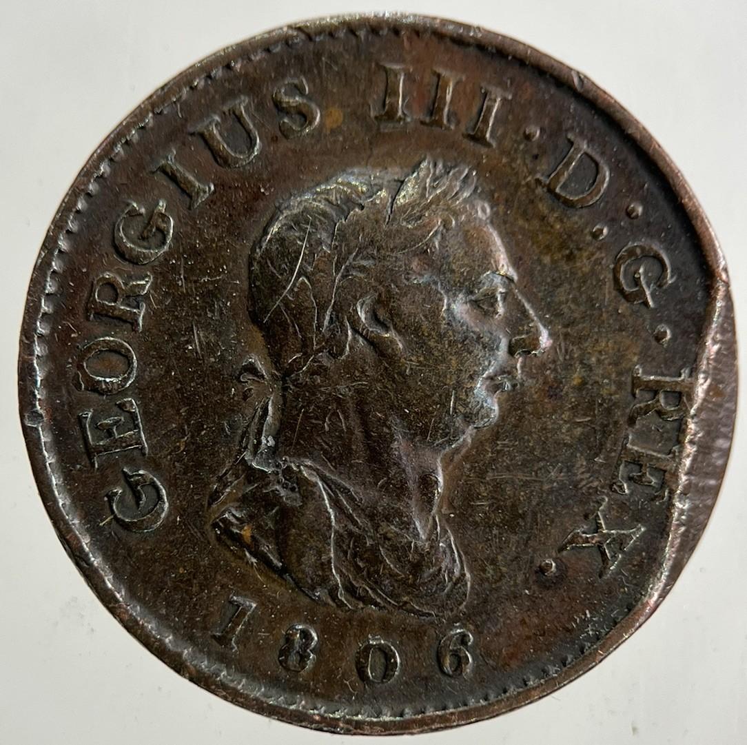 1806 George III 3rd Farthing Coin | Very High Grade