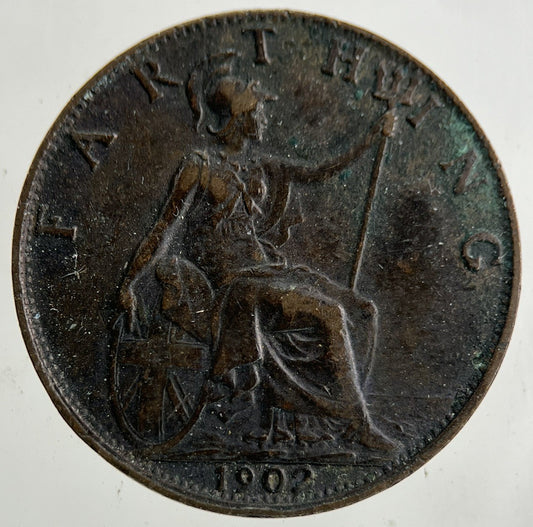 1902 Edward VII Farthing Coin | Very High Grade