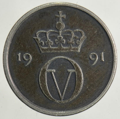 1991 Norway 10 Ore Coin | Fine Collectable Grade