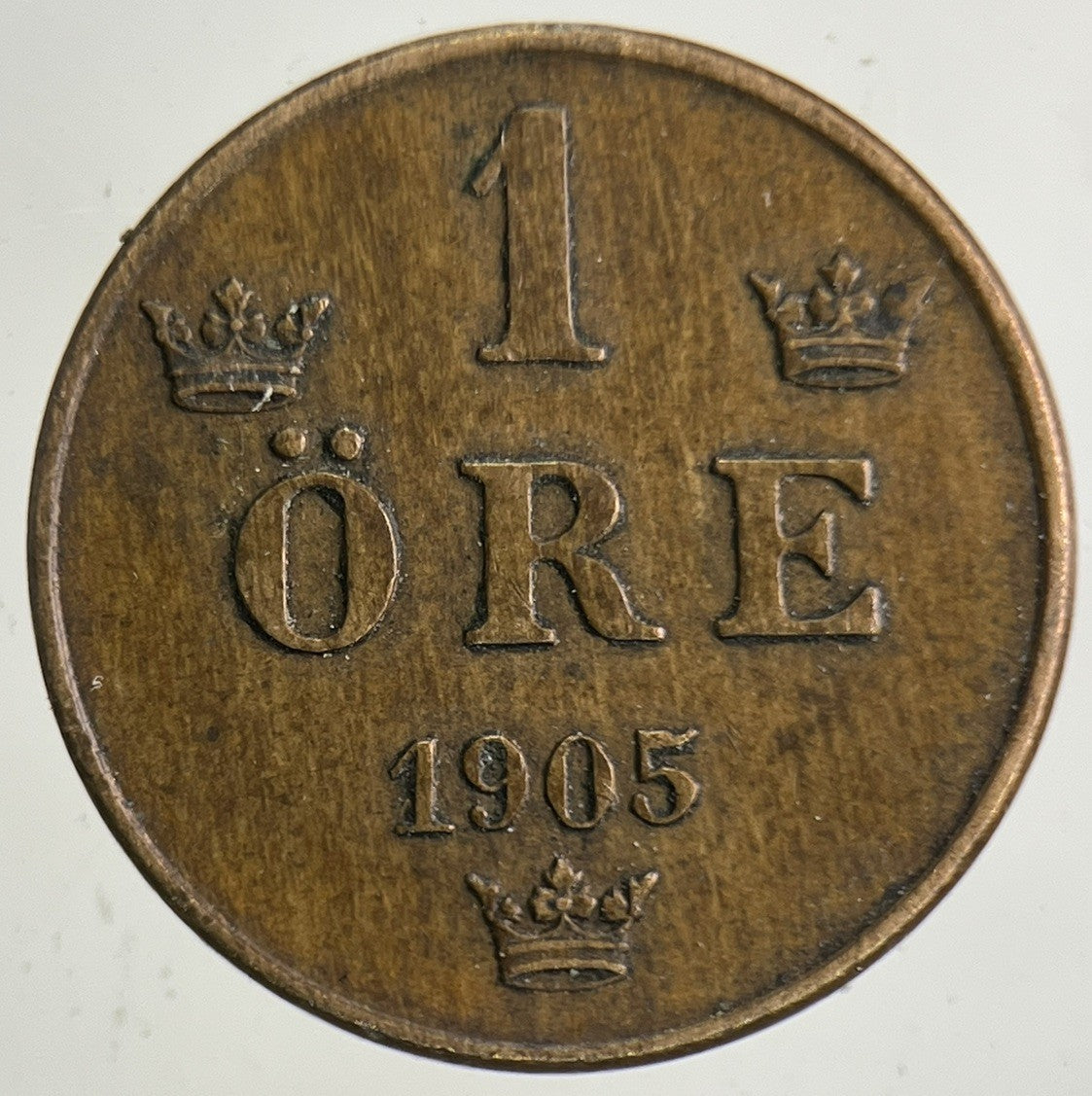 1905 Sweden 1 Ore Coin | Very High Grade