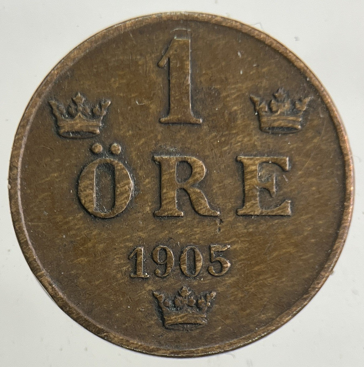 1905 Sweden 1 Ore Coin | Very High Grade