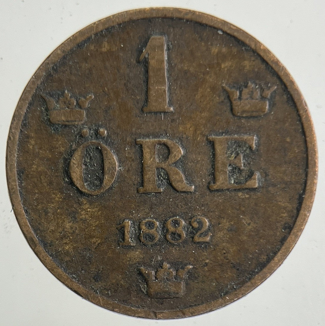 1882 Sweden 1 Ore Coin | Fine Collectable Grade