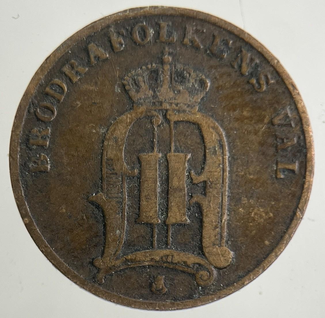 1882 Sweden 1 Ore Coin | Fine Collectable Grade