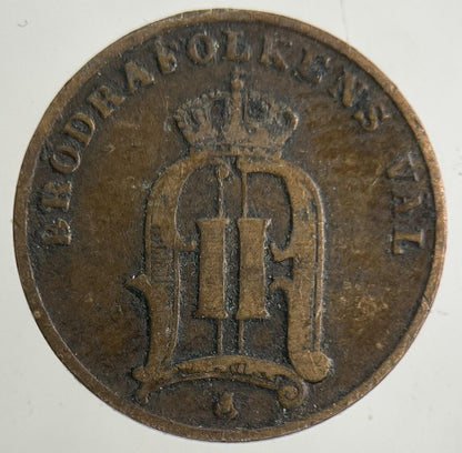 1882 Sweden 1 Ore Coin | Fine Collectable Grade
