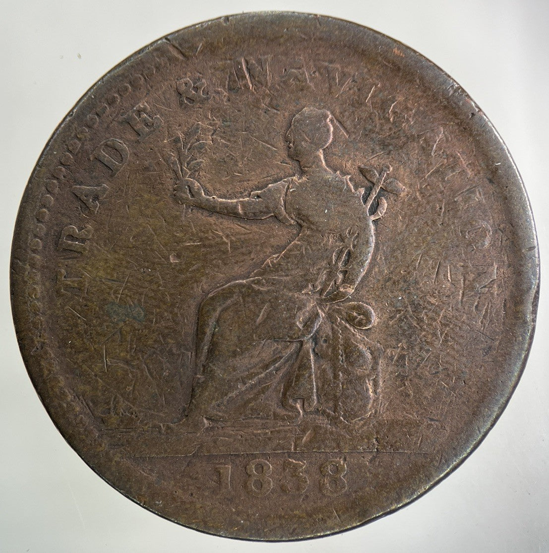 1838 Canada Trade & Navigation One Stiver Token Coin | Collectable Grade