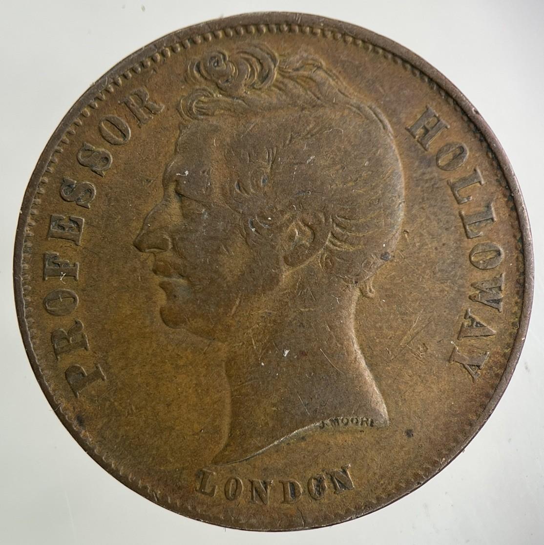 1857 Professor Holloway Pills & Ointment Token Coin | Collectable Grade