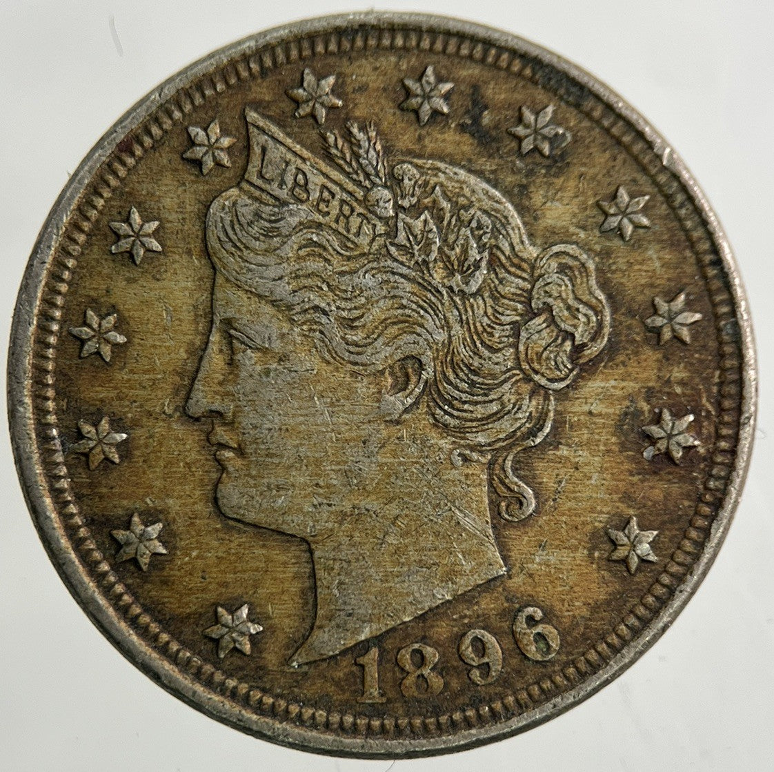 1896 US USA Nickel 5 V Cents Coin | Very High Grade