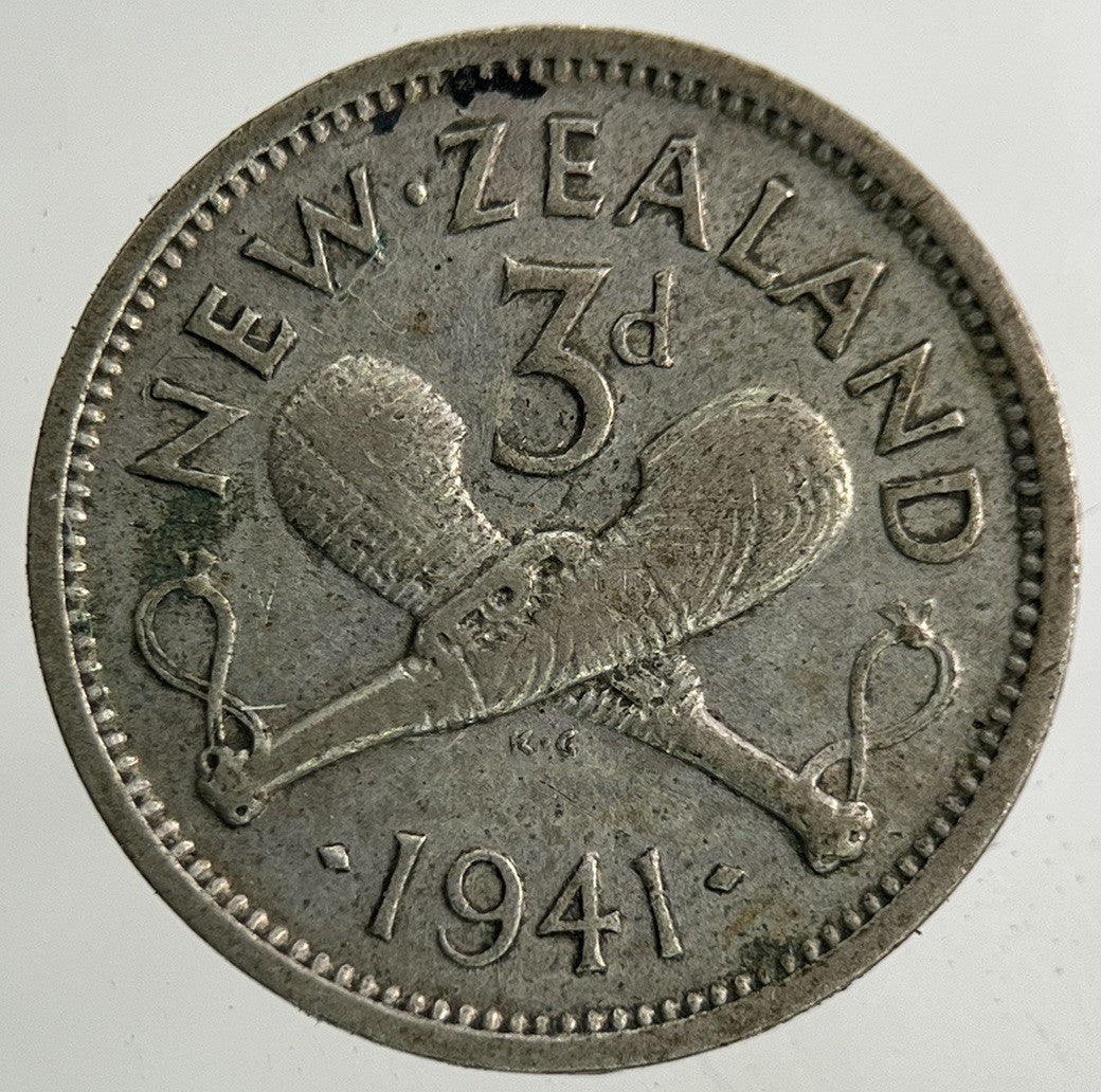 1941 New Zealand Threepence Silver Coin | Fine Collectable Grade