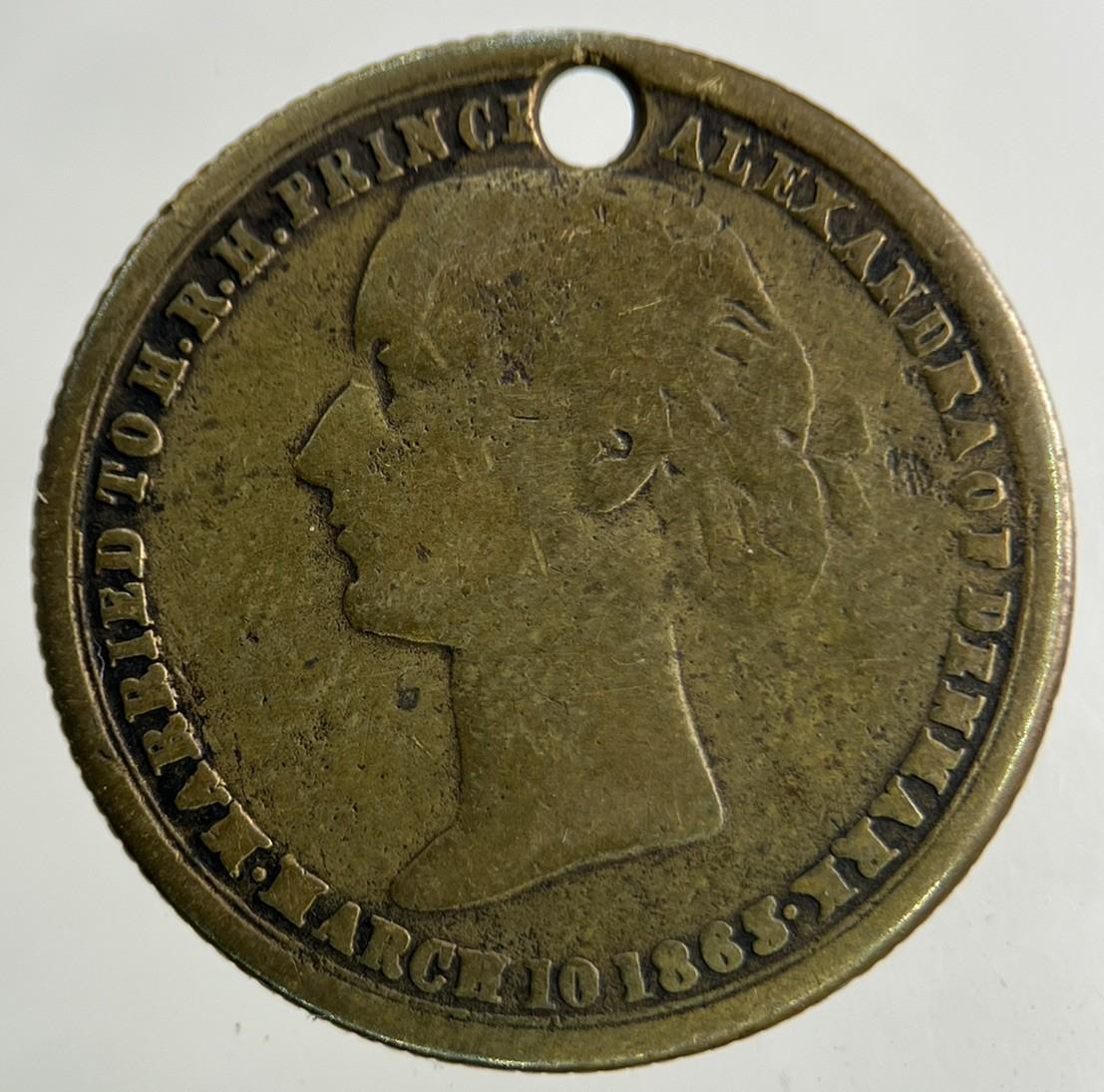 1863 Prince Albert Of Wales Marriage Medal Token Coin | Collectable Grade