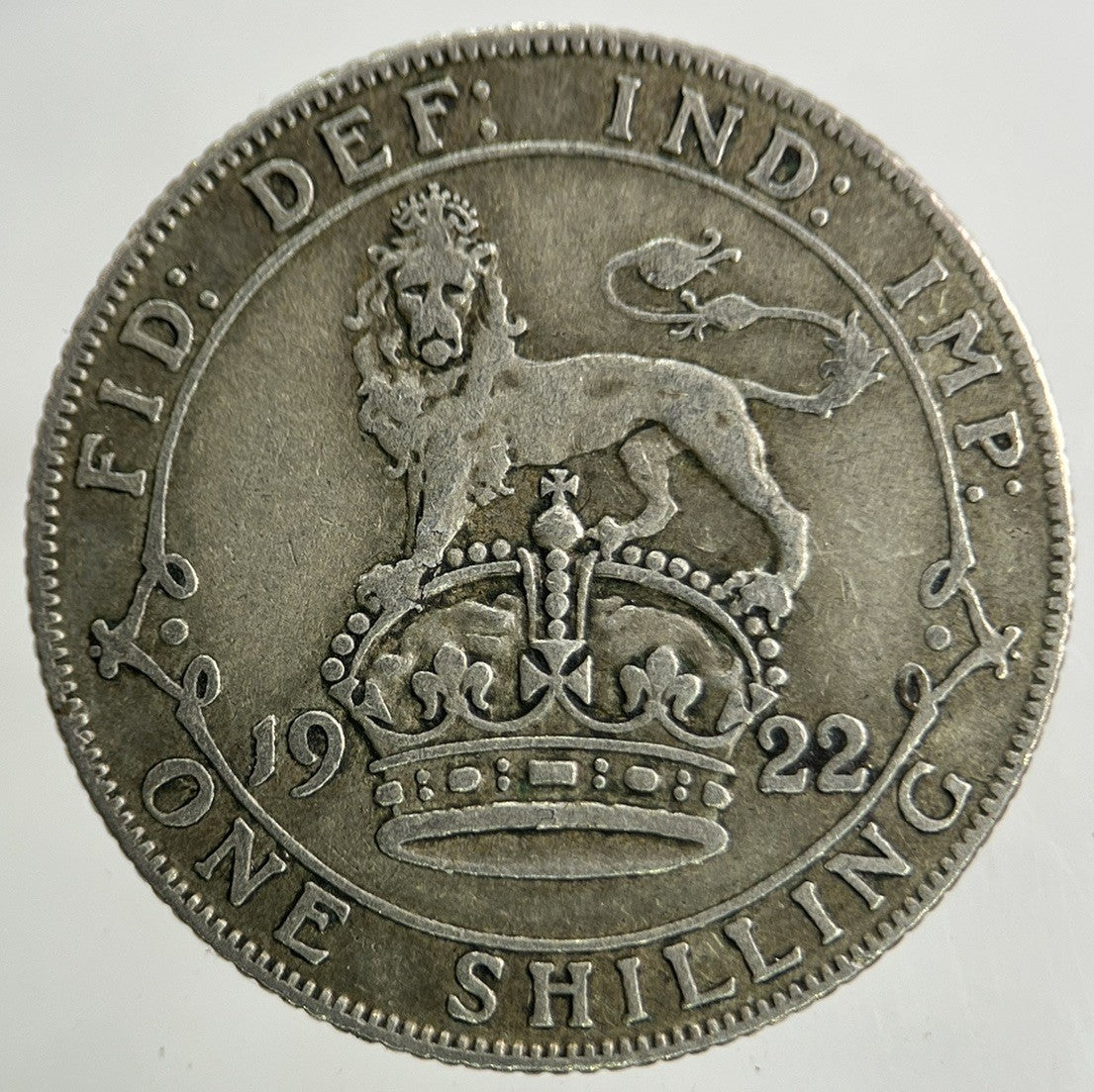 1922 George V Shilling Silver Coin | Fine Collectable Grade