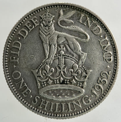 1932 George V Shilling Silver Coin | Fine Collectable Grade