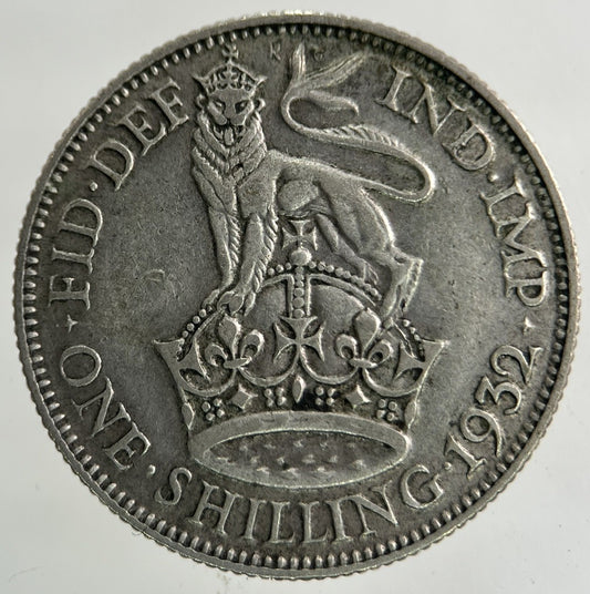 1932 George V Shilling Silver Coin | Fine Collectable Grade