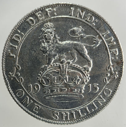 1915 George V Shilling Silver Coin | Fine Collectable Grade