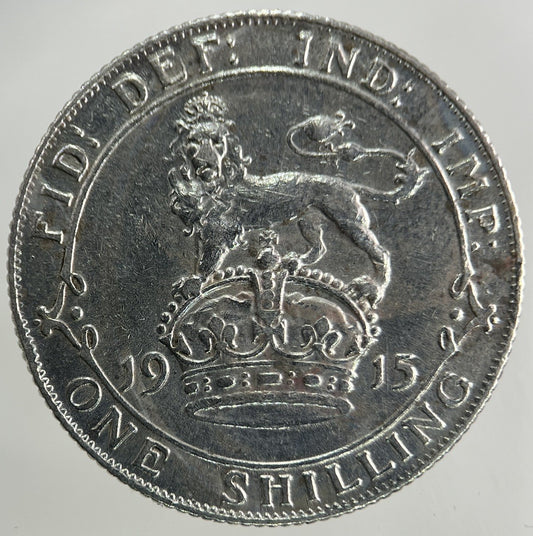 1915 George V Shilling Silver Coin | Fine Collectable Grade