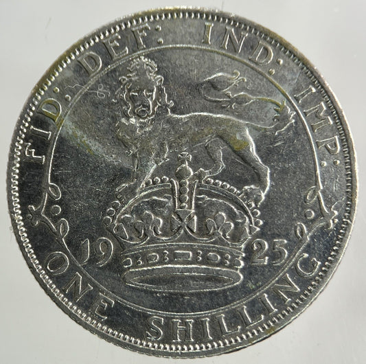 1925 George V Shilling Silver Coin | Fine Collectable Grade