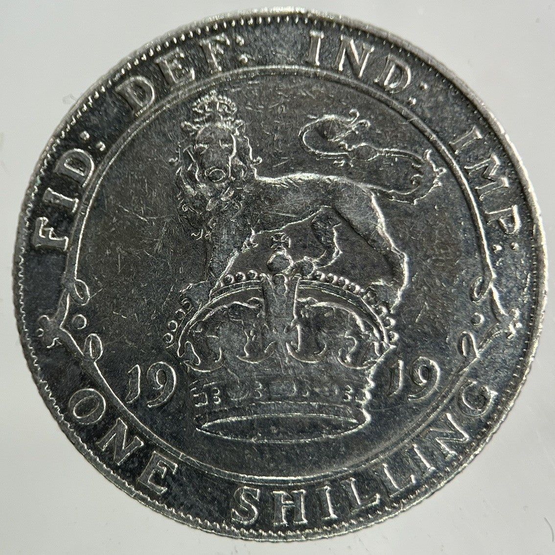 1919 George V Shilling Silver Coin | Fine Collectable Grade