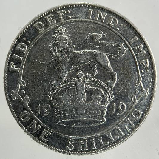 1919 George V Shilling Silver Coin | Fine Collectable Grade