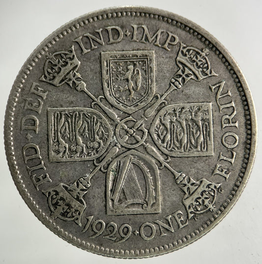 1929 George V Florin Silver Coin | Fine Collectable Grade