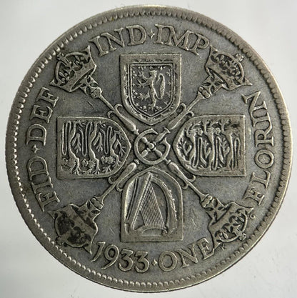 1933 George V Florin Silver Coin | Fine Collectable Grade