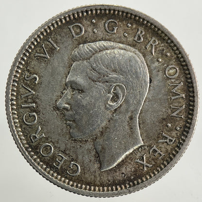 1939 George VI Sixpence Silver Coin | Very High Grade