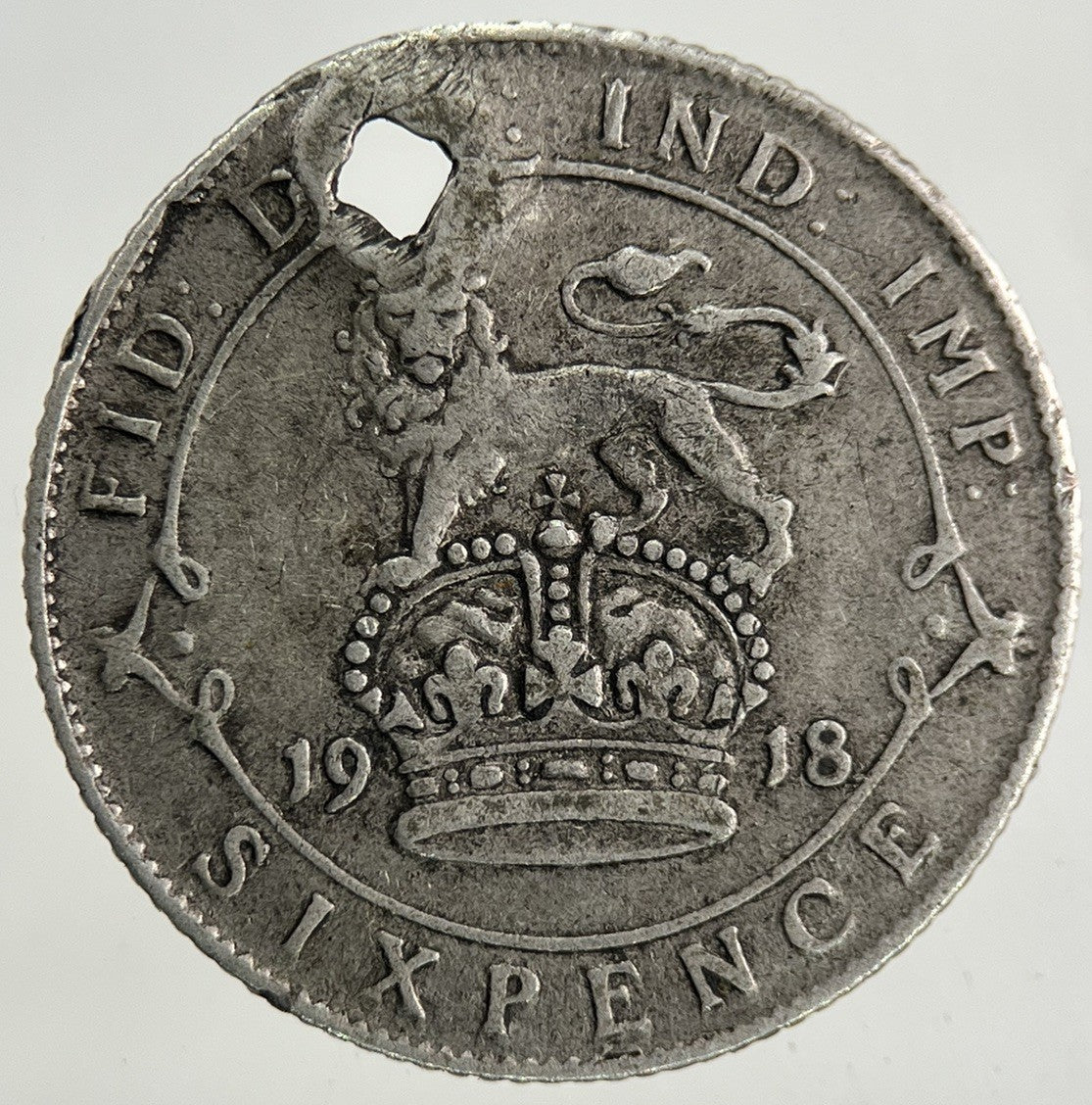 1918 George V Sixpence Silver Coin | Fine Collectable Grade