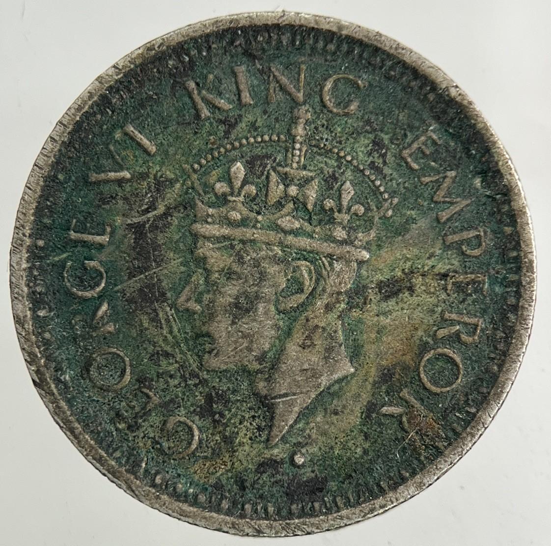 1945 India 1/4 Quarter Rupee Silver Coin | Fine Collectable Grade