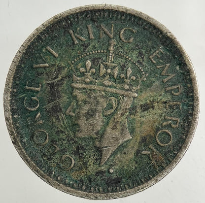 1945 India 1/4 Quarter Rupee Silver Coin | Fine Collectable Grade