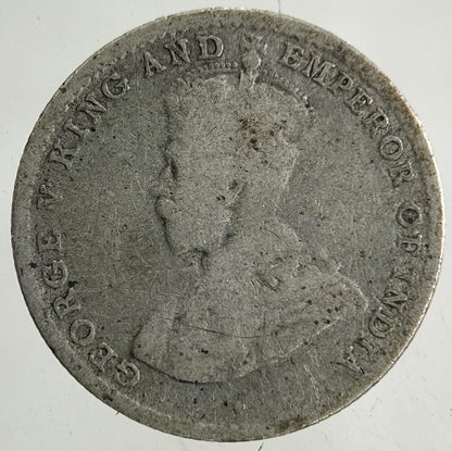 1913 Ceylon 10 Cents Silver Coin | Fair Grade