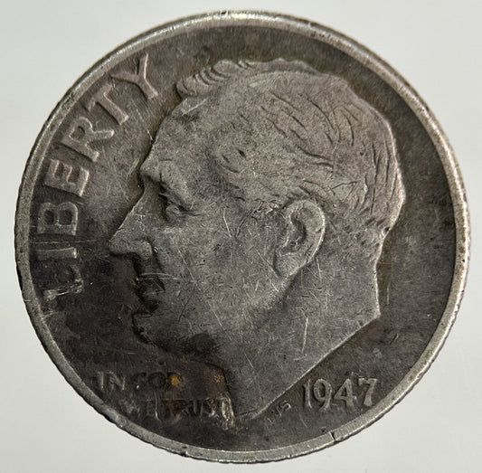 1947 US USA Roosevelt Dime Silver Coin | Collectable Grade