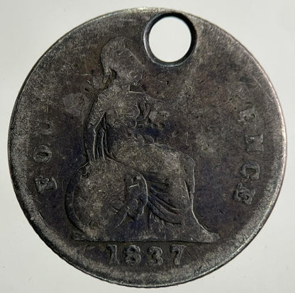 1837 William IV Groat Four-Pence Silver Coin | Collectable Grade