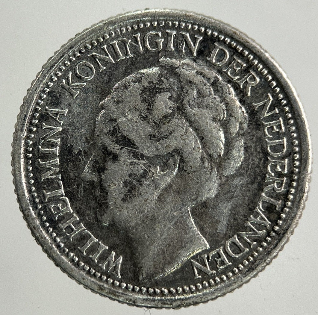 1941 Netherlands 10 Cents Silver Coin | Fair Grade