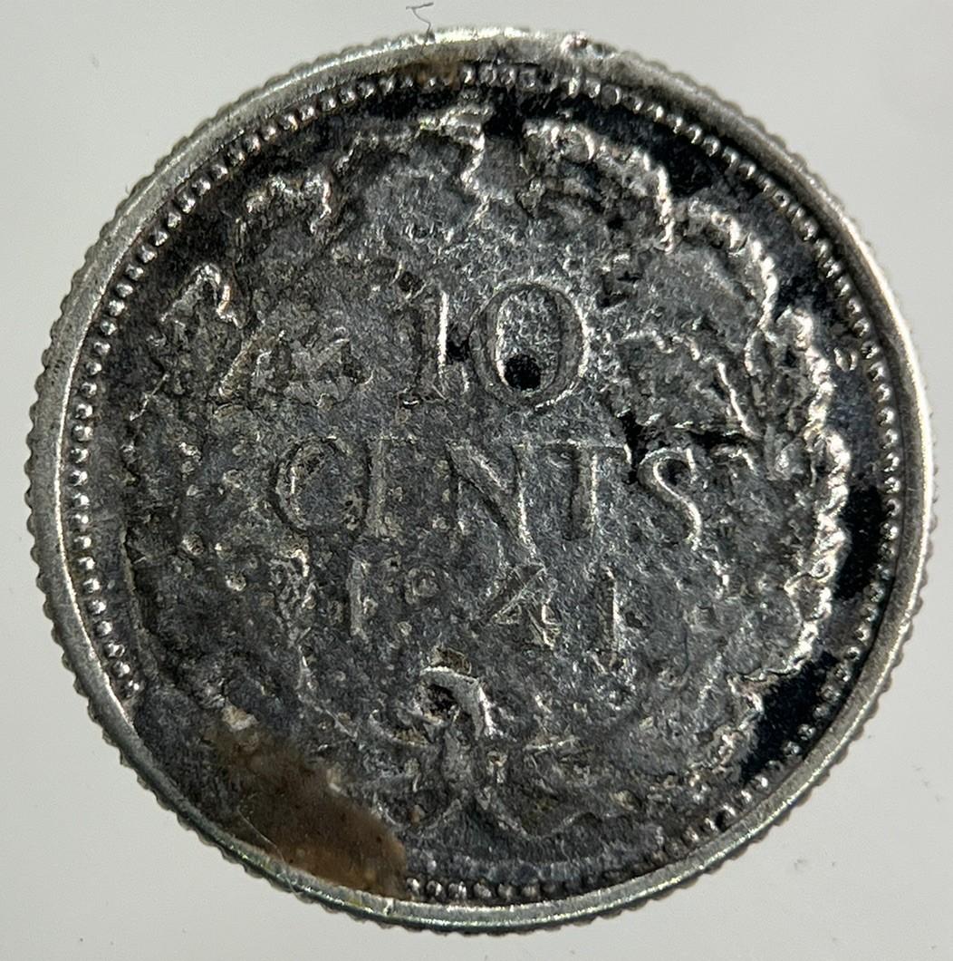 1941 Netherlands 10 Cents Silver Coin | Fair Grade