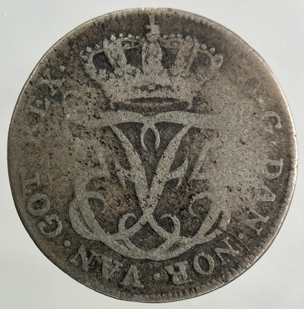 1748 Denmark West Indies 12 Skilling Silver Coin | Collectable Grade