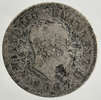 1866 Italy 50 Centesimi Silver Coin | Collectable Grade