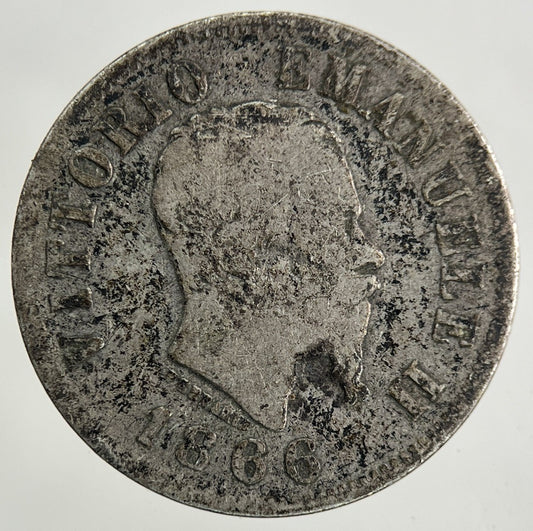 1866 Italy 50 Centesimi Silver Coin | Collectable Grade