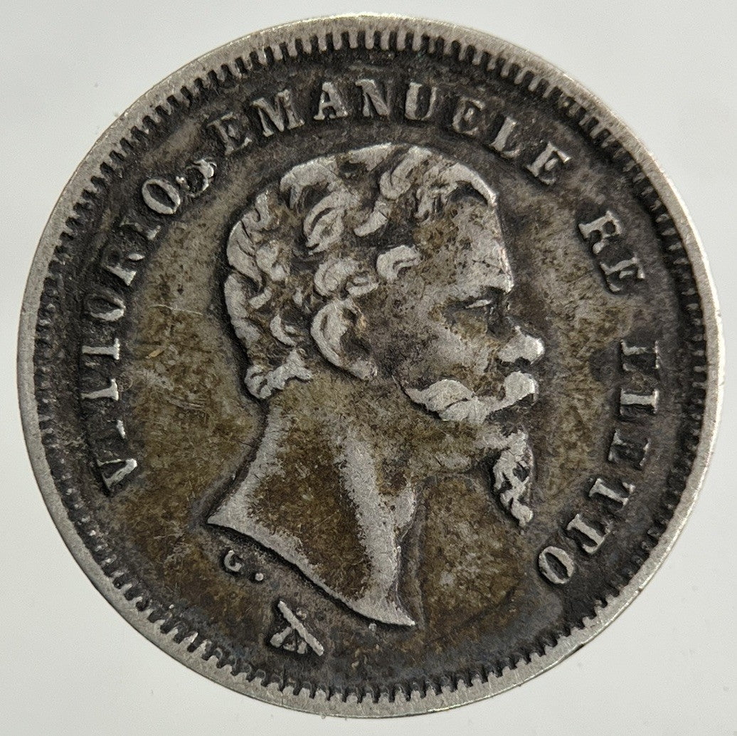 1860 Italy Florence 50 Cinquanta Centesimi Silver Coin | Very High Grade