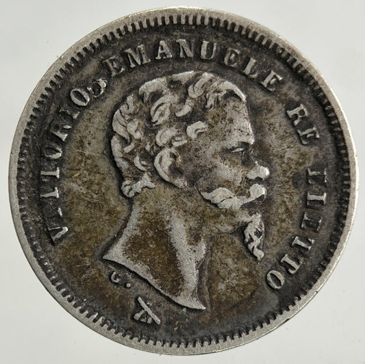 1860 Italy Florence 50 Cinquanta Centesimi Silver Coin | Very High Grade