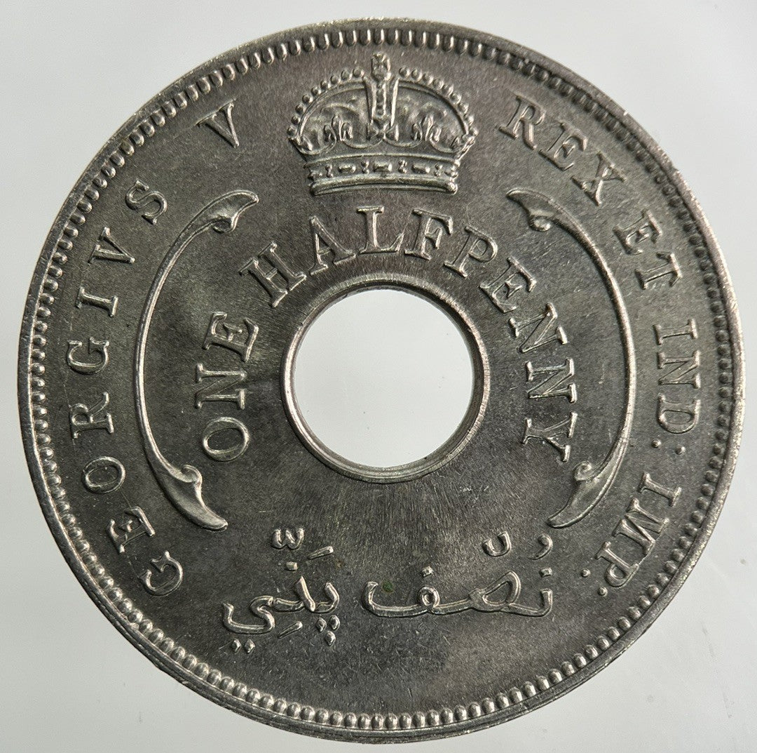 1935 West Africa Half-Penny Coin | Very Fine Grade