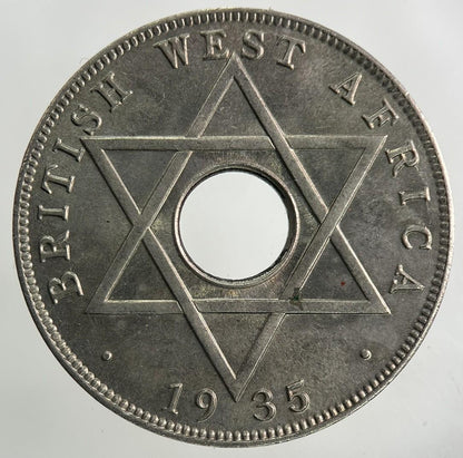 1935 West Africa Half-Penny Coin | Very Fine Grade