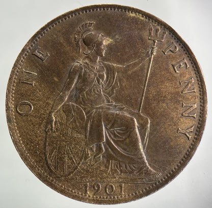 1901 Victoria One Penny Coin | Very High Grade