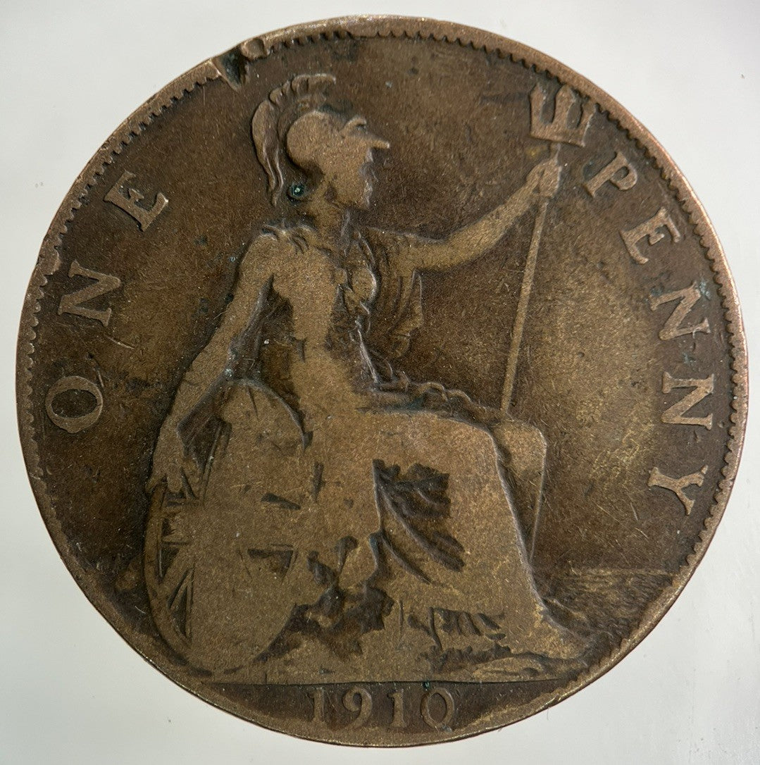 1910 Edward VII One Penny Coin | Collectable Grade