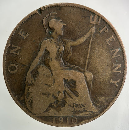 1910 Edward VII One Penny Coin | Collectable Grade