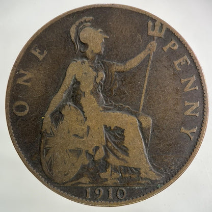 1910 Edward VII One Penny Coin | Collectable Grade