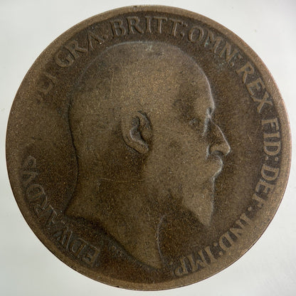 1910 Edward VII One Penny Coin | Collectable Grade