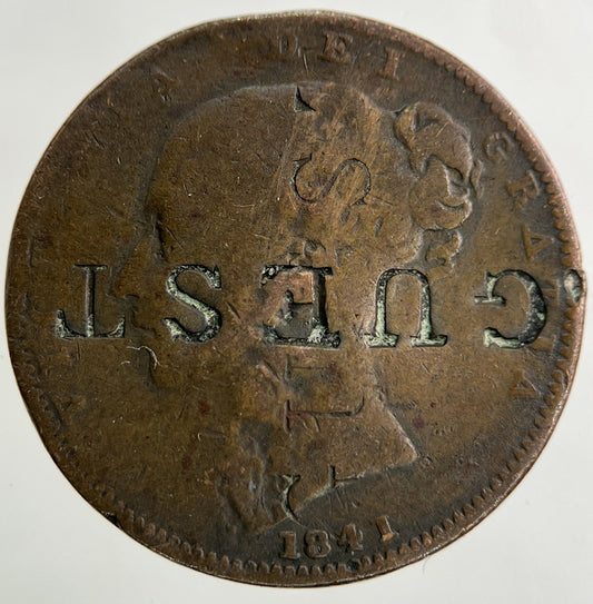 1841 Stamped Victoria Farthing Coin | Collectable Grade