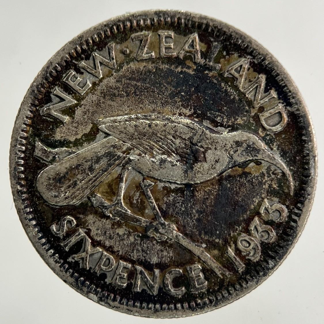 1933 New Zealand Sixpence Silver Coin | Collectable Grade