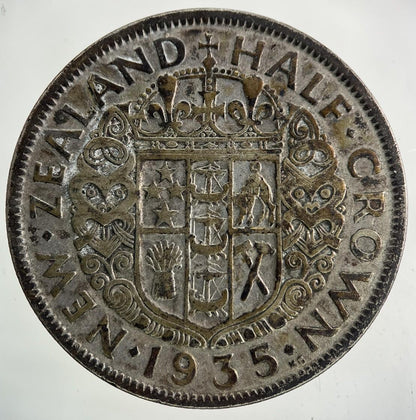 1935 New Zealand Half-Crown Silver Coin | Collectable Grade