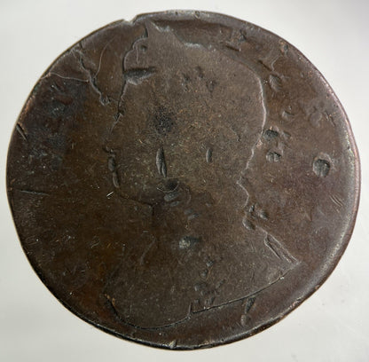 British George II 2nd Half-Penny Coin | Fair Grade